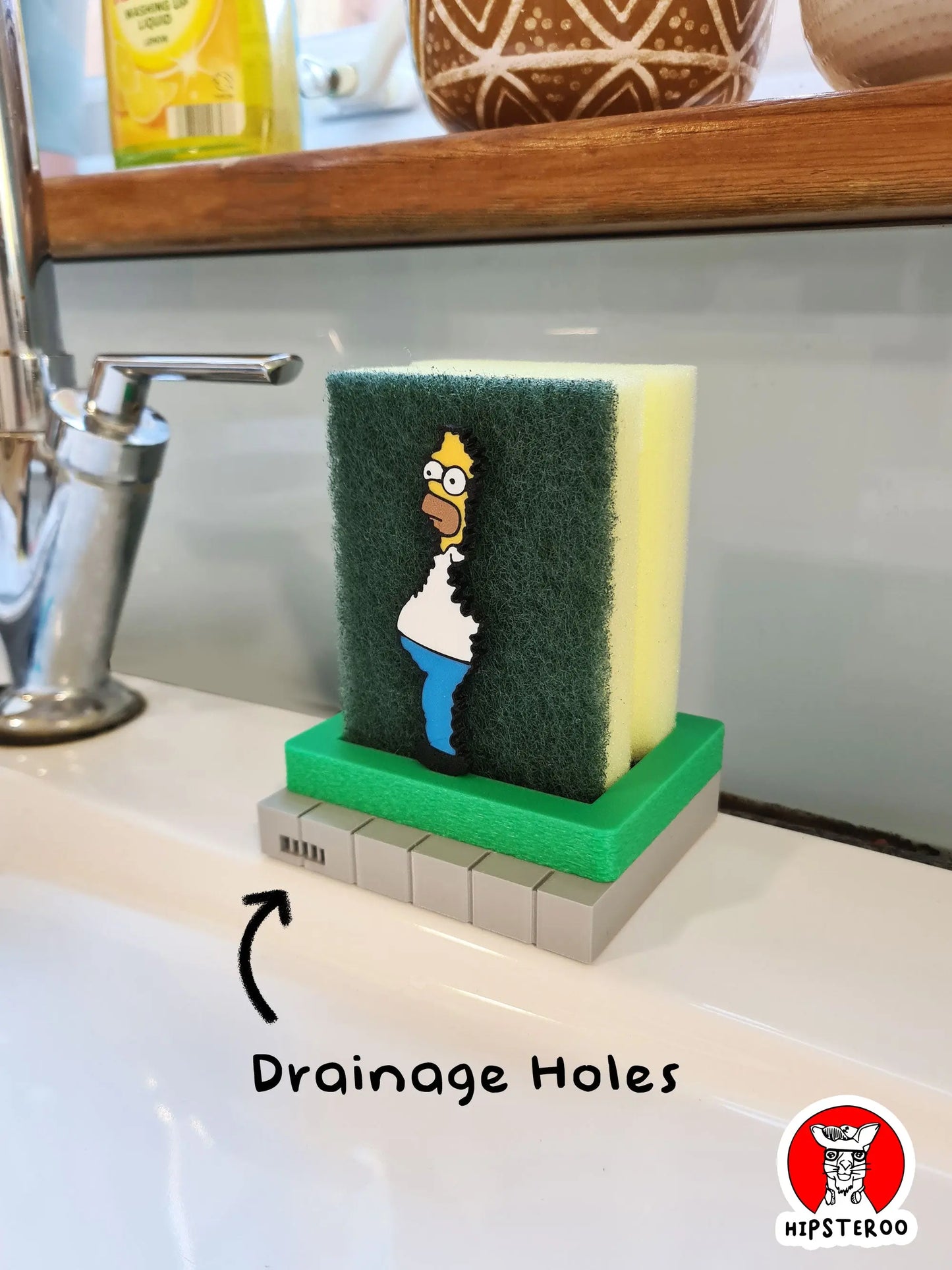Homer Simpson Sponge Holder - The Simpsons Bush Meme Gift (SEE DESCIPTION)