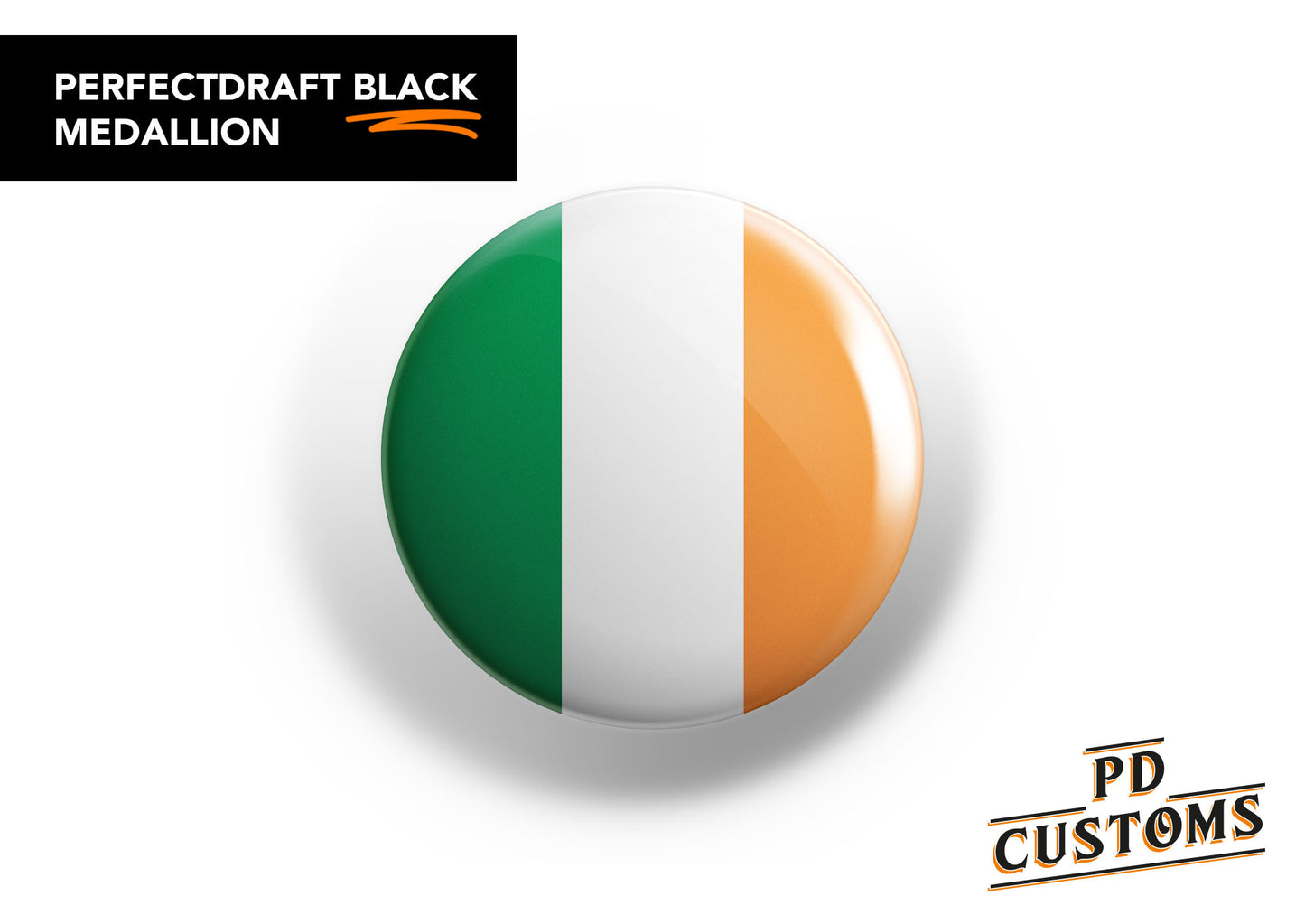Ireland Flag Perfect Draft Black Medallion