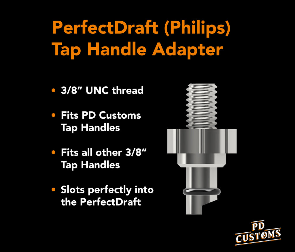 Perfect Draft Tap Handle Adapter 3/8 inch UNC
