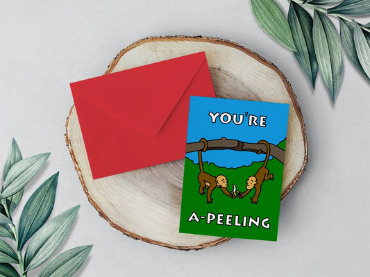 You're A Peeling Funny Simpsons Valentines Day Card For Him For Her | Cute Anniversary Card