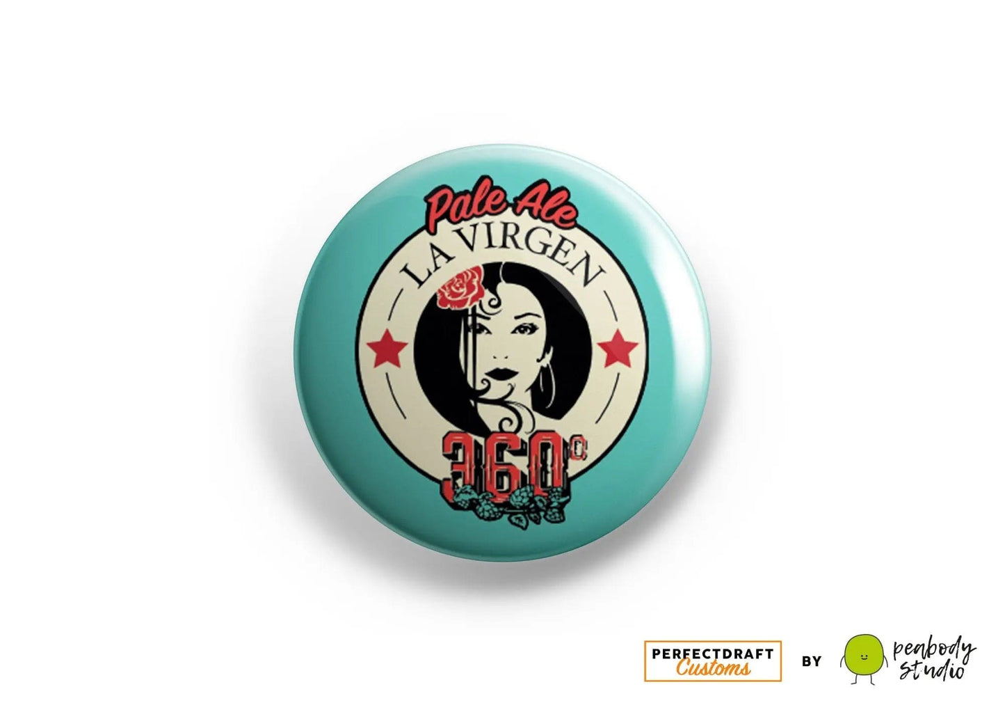Cervezas La Virgen 360 Perfect Draft Medallion Magnet | P D Customs