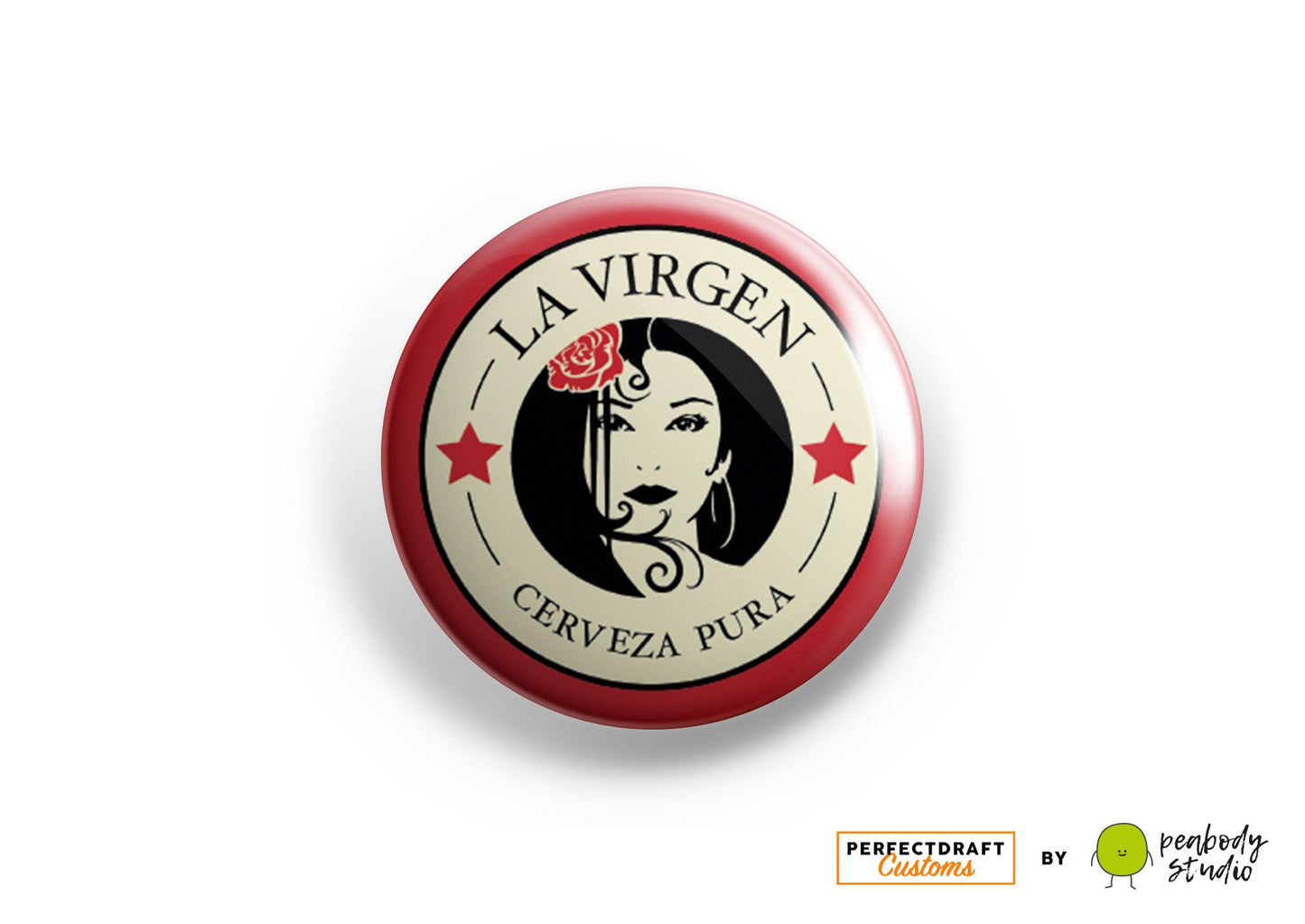 Cervezas La Virgen Madrid Perfect Draft Medallion Magnet