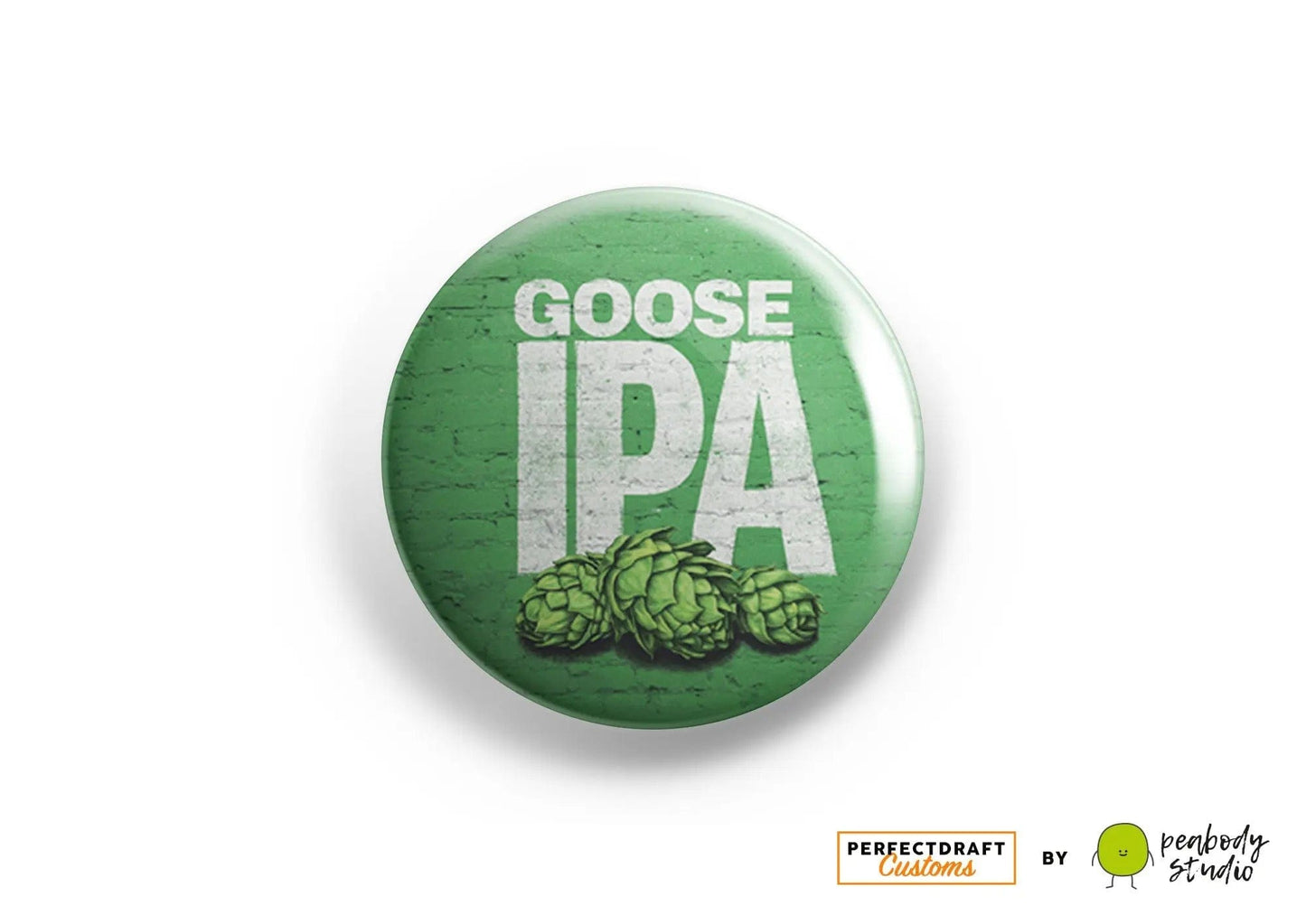 Goose IPA (Goose Island) Perfect Draft Medallion Magnet (Green) | P D Customs