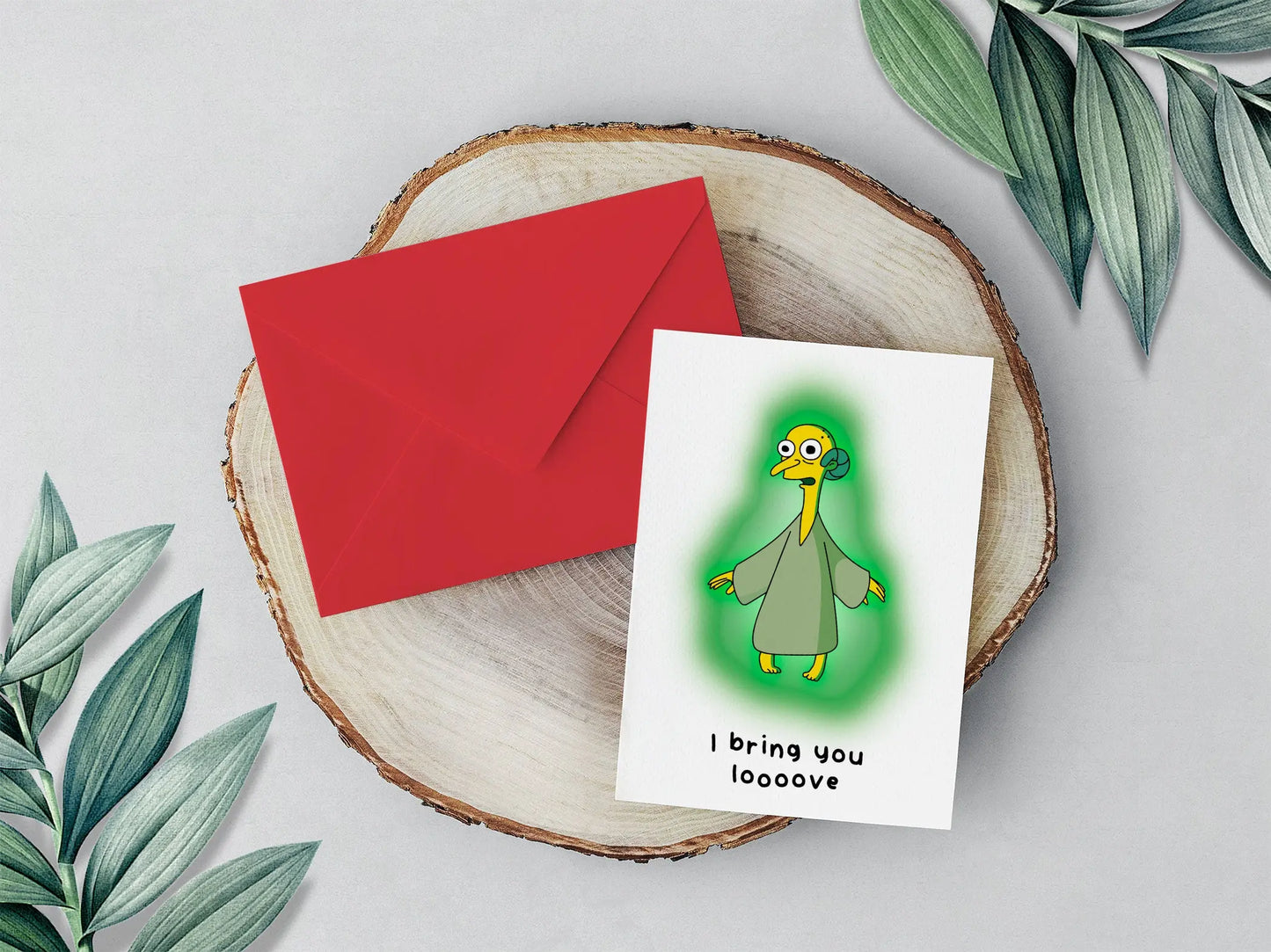 Mr Burns I Bring You Love Funny Simpsons Valentines Day Card | Cute Valentines Card | P D Customs