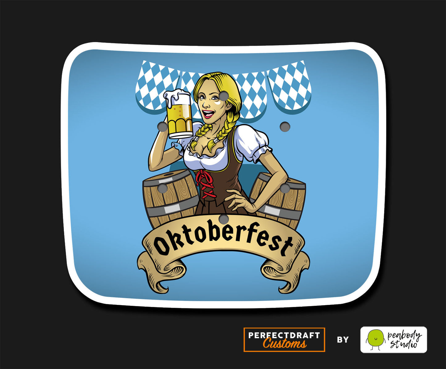 Oktoberfest Bavarian Girl Perfect Draft Drip Tray