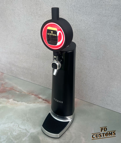Fizzics DraftPour Tap Handle – Frog Eye Lens Holder, Optional USB-C LED Light