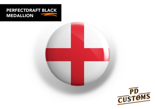England Flag Perfect Draft Black Medallion