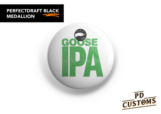 Goose IPA Perfect Draft Black Medallion (White)
