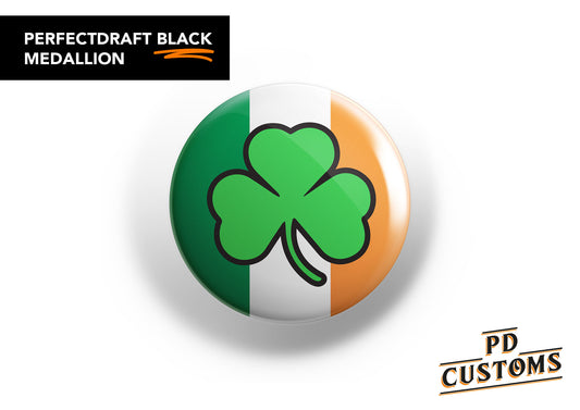 Ireland Shamrock Flag Perfect Draft Black Medallion