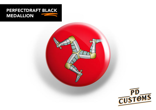 Isle of Man Flag Perfect Draft Black Medallion