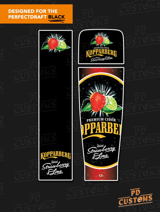 Kopparberg Strawberry and Lime Perfect Draft Black Skin | PD Customs