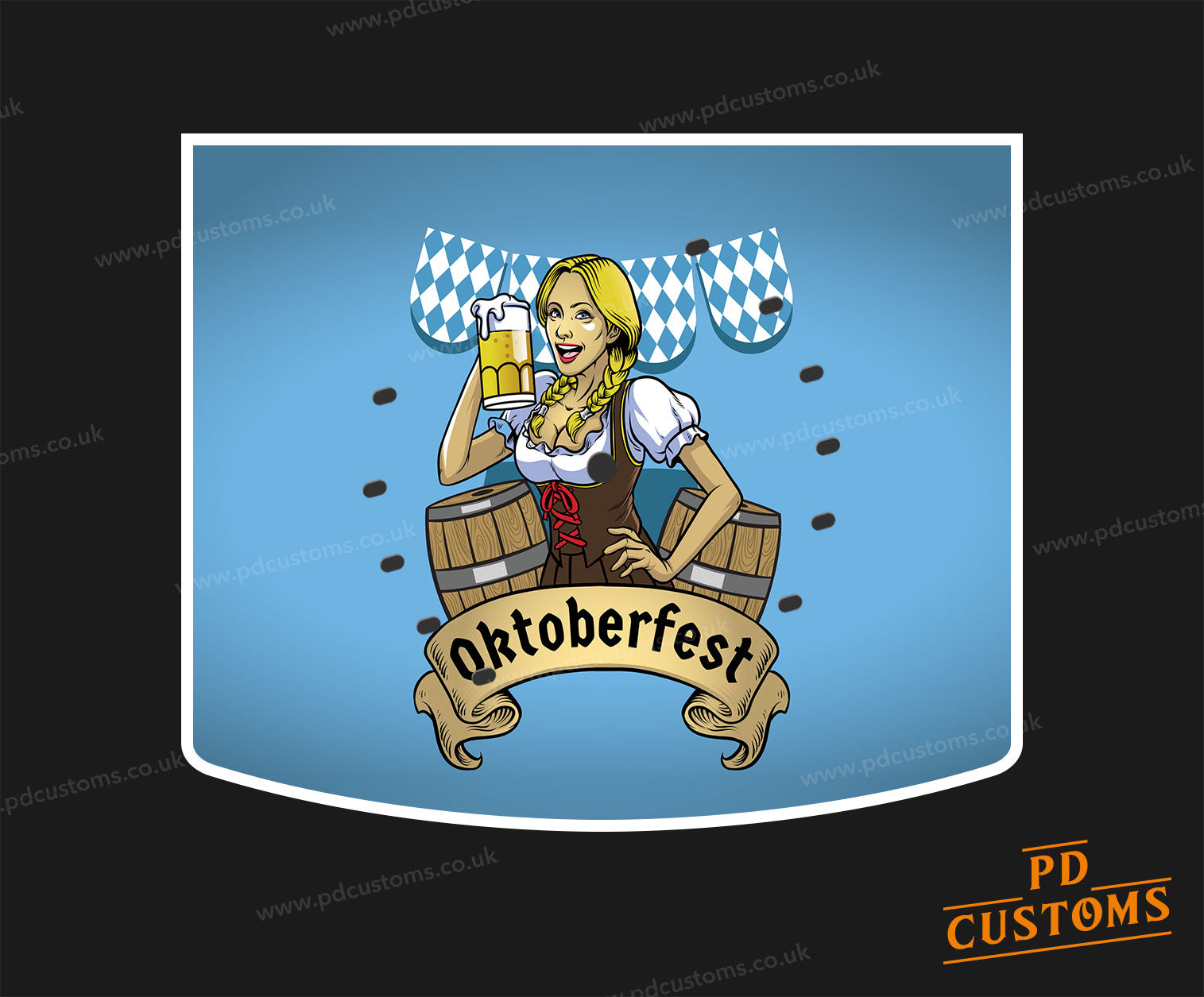 Oktoberfest Bavarian Girl Perfect Draft Pro Drip Tray