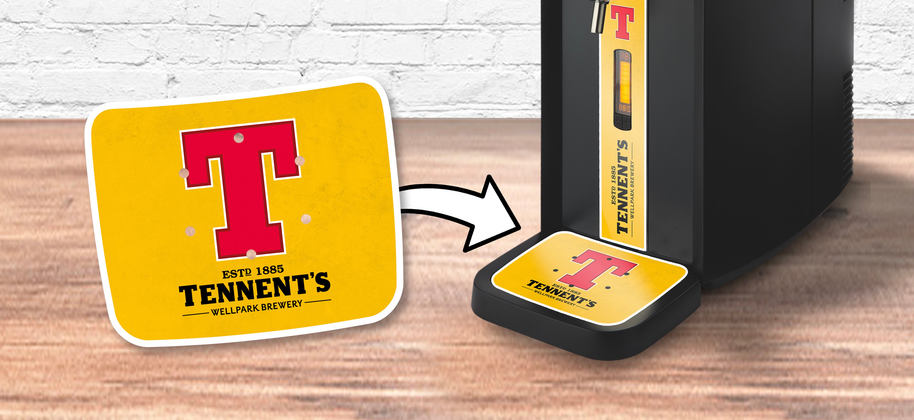 Tennents Perfect Draft Drip Tray on Philips Perfect Draft Machine