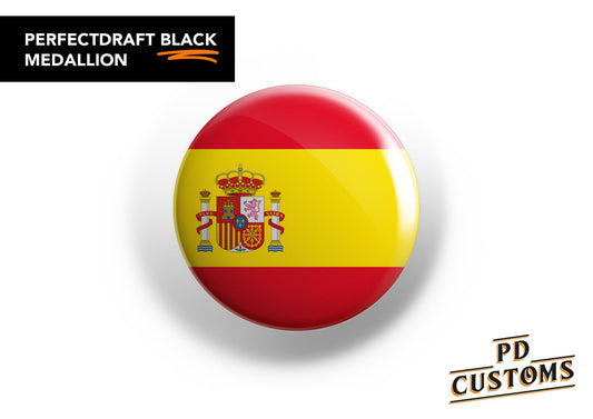 Spain Flag Perfect Draft Black Medallion