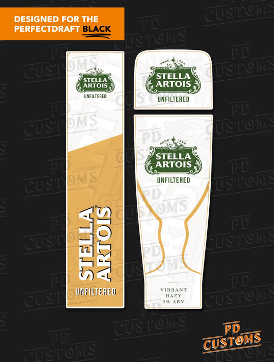 Stella Artois Unfiltered Perfect Draft Black Skin | PD Customs