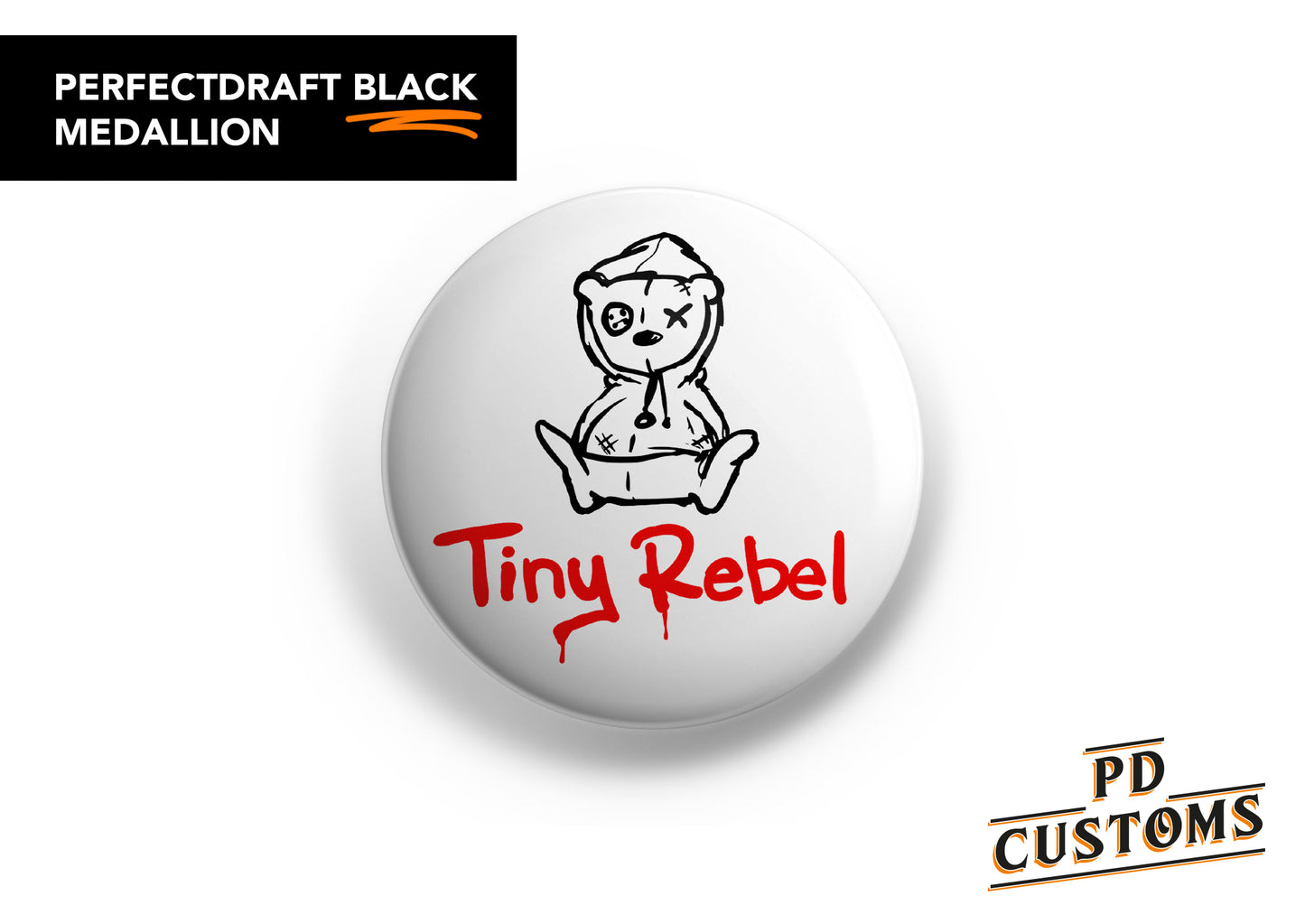 Tiny Rebel Logo Perfect Draft Black Medallion