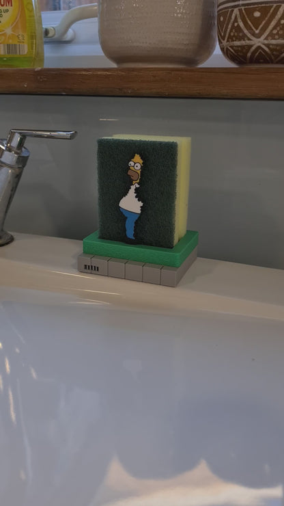 Homer Simpson Sponge Holder - The Simpsons Bush Meme Gift (SEE DESCIPTION)