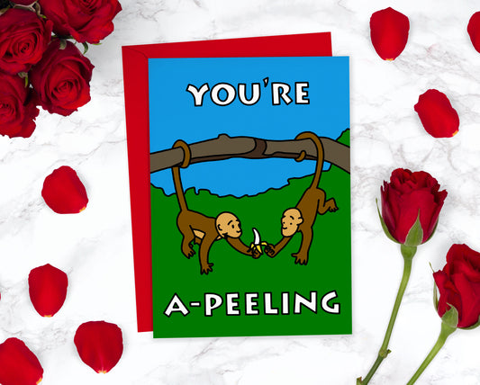 You're A Peeling Funny Simpsons Valentines Day Card For Him For Her | Cute Anniversary Card