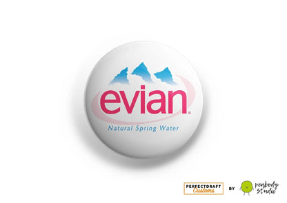 Evian Spring Water Perfect Draft Medallion Magnet | P D Customs