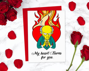 Mr Burns Funny Simpsons Valentines Day Card For Him For Her | Cute Valentines Card