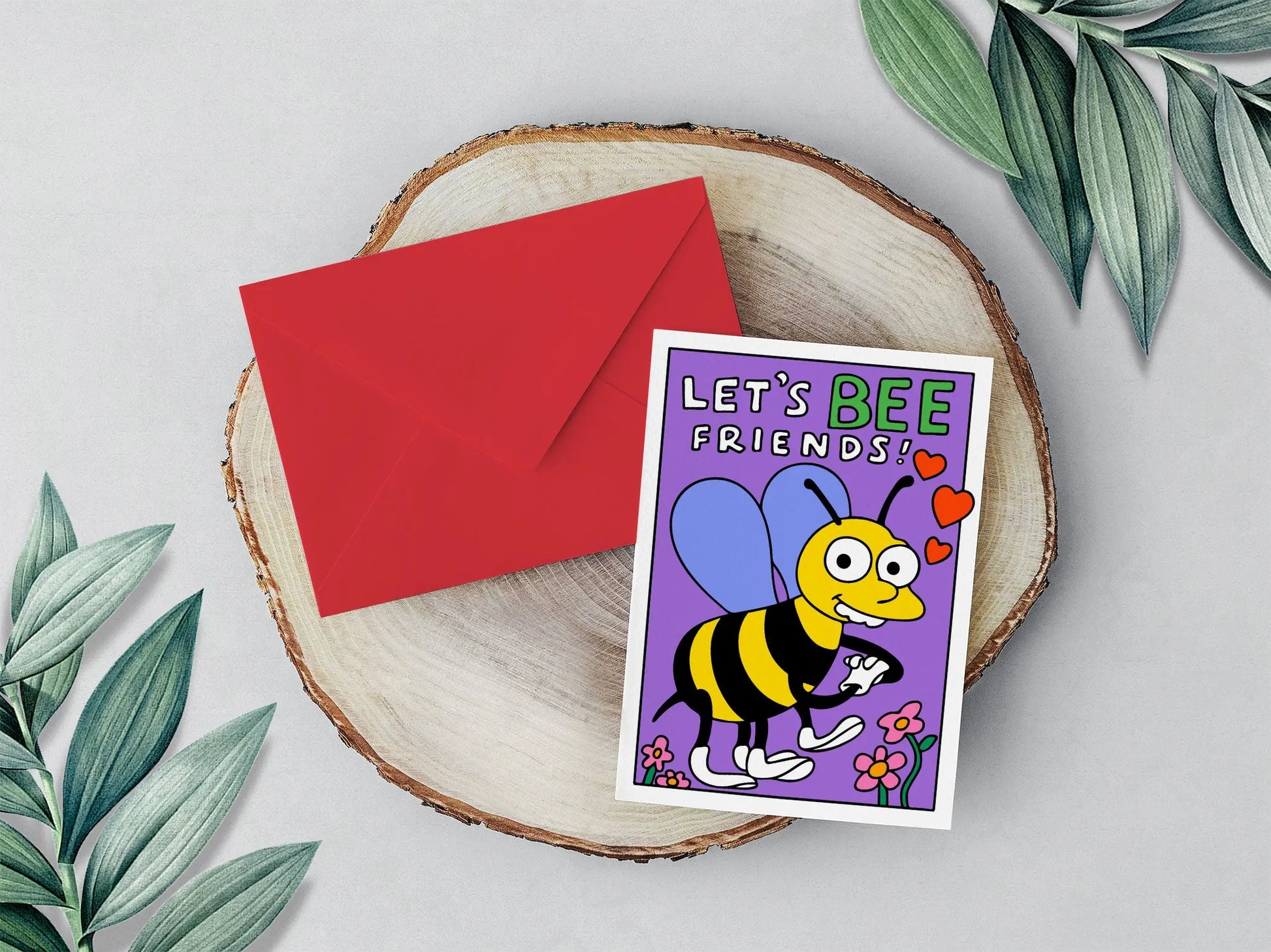 Let's Bee Friends Funny Simpsons Valentines Day Card For Him For Her | Choo Choose Cute Anniversary Card | P D Customs