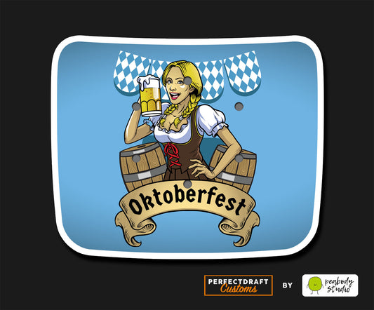 Oktoberfest Bavarian Girl Perfect Draft Drip Tray